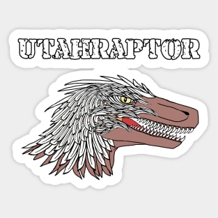 Utahraptor Head Sticker